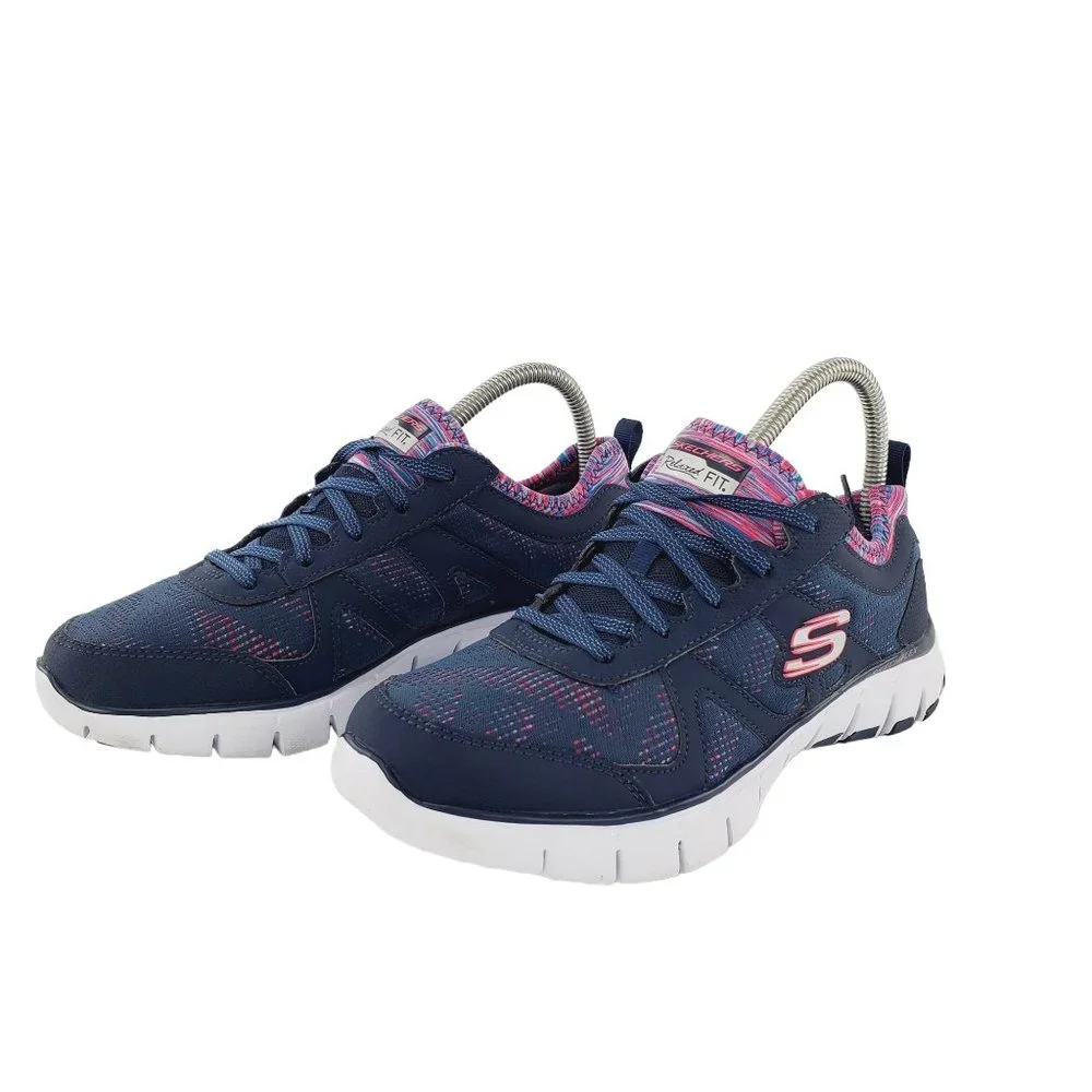 Skechers Women's Relaxed Fit 12130 Blue Running Shoes Sneakers Size 7.5 - Picture 5 of 11